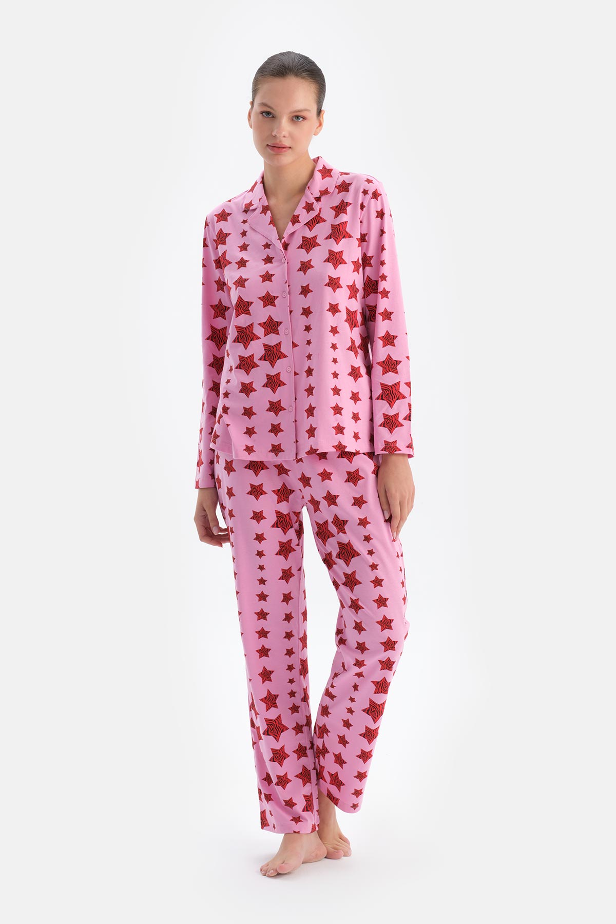 Multıcolor Kadın Gömlek Pijama Takımı24WW17816BB_300 | DAGI