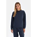 Siyah Basıc Modal Sweatshırt 24AW11320BB_366 | DAGI