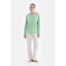 Kırmızı Kadın Bisiklet Yaka Pijama Üstü 24WW11424BB_333 | DAGI