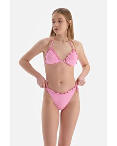 Pembe Spagetti Bikini Altı