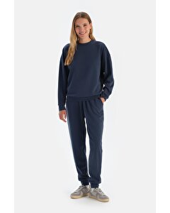 Lacivert Jogger Paça Modal Pantolon