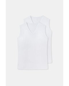 Dagi Mens White  T-Shirt Sleevless