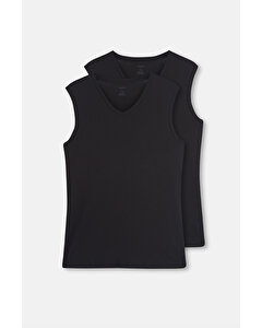 Dagi Mens Black  T-Shirt Sleevless