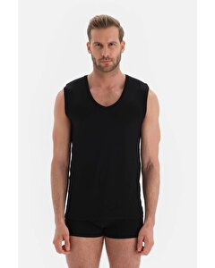 Dagi Mens Black  T-Shirt Sleevless