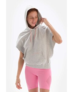 Dagi Active Açık Gri Kolsuz Kapüşonlu Sweatshirt