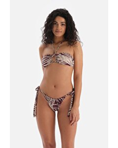 Bordo Ekru Brazilian Bikini Altı