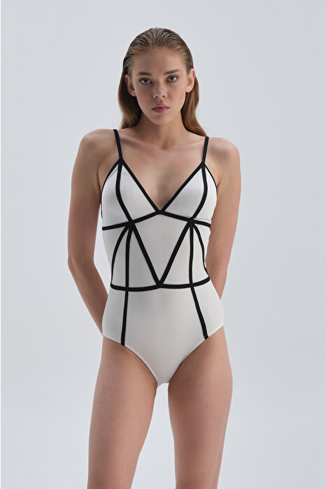 Dagi Women's Black - White Swimsuit