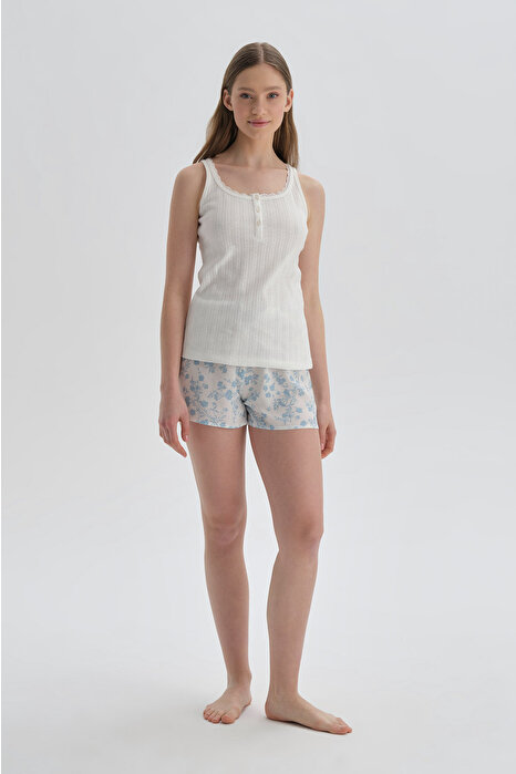 Dagi Women's White Printed Shorts