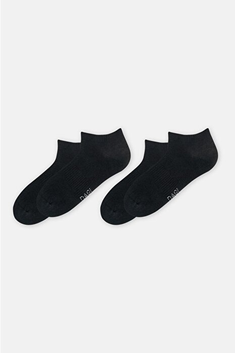 Siyah Erkek Spor Çorap 2'Li