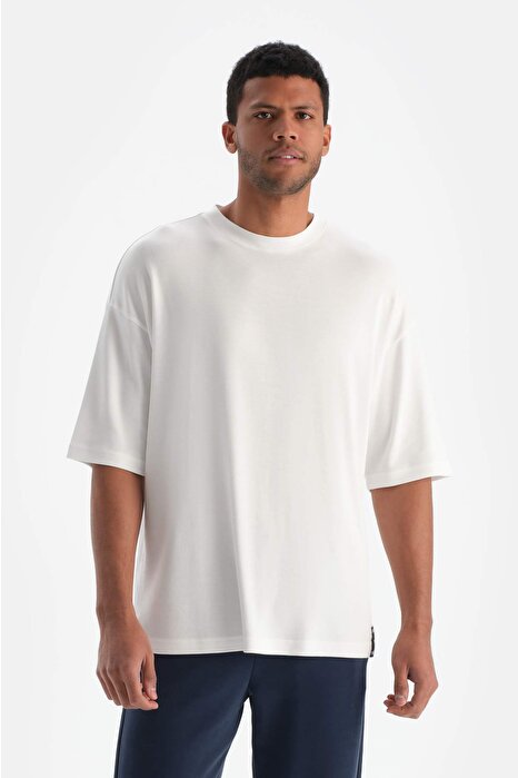 Dagi Active Kırık Beyaz Erkek Okyanus Baskılı Modal Tişört