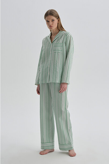 Pamuklu Yeşil Pijama Alt