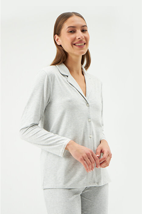 Dagi Womens Grey Pyjama Top