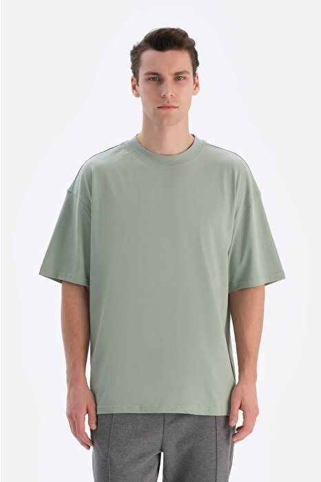 Yeşil Kısa Kollu Oversıze Tişört