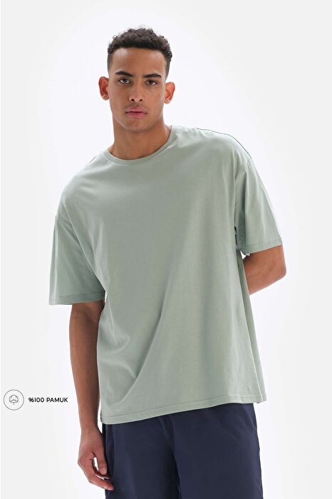Dagi Active Mint Yeşili Tenis Baskılı Pamuklu T-Shirt