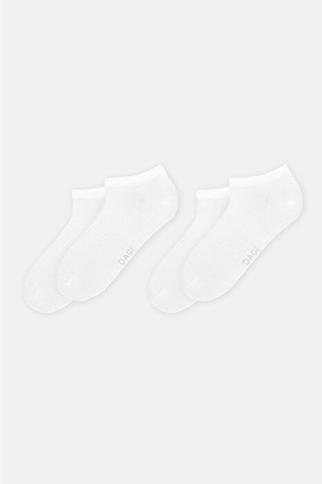 Beyaz Erkek Spor Çorap 2'Li
