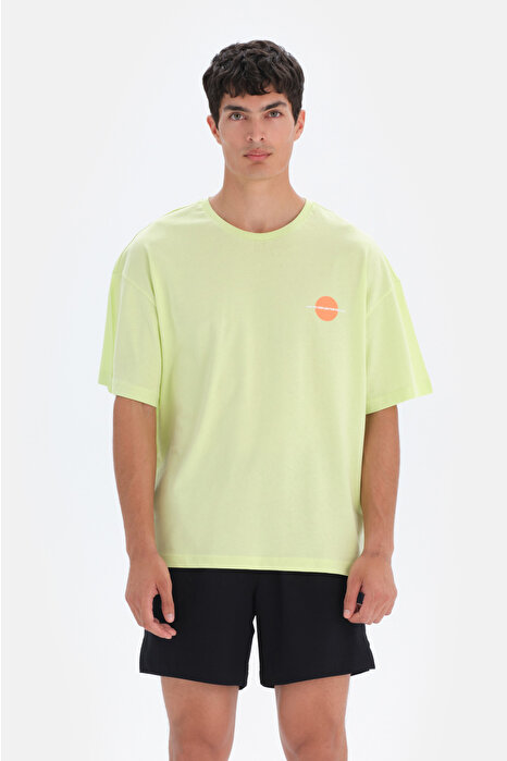 Dagi Active Açık Yeşil Dağ Baskılı T-Shirt