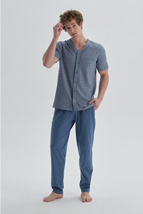 Dagi Men's indigo Pyjama Set