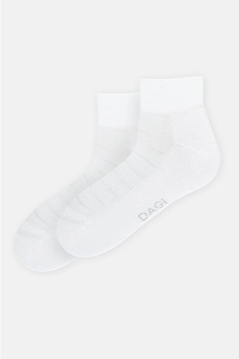 Beyaz Erkek Düz Spor Çorap