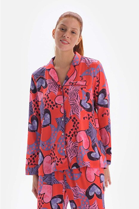 Dagi Womens Pomegranate Pyjama Top