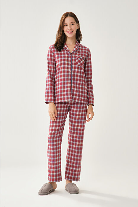 Bordo Pijama Takım