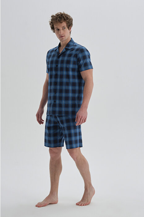 Dagi Men's Navy Short Pyjama Set