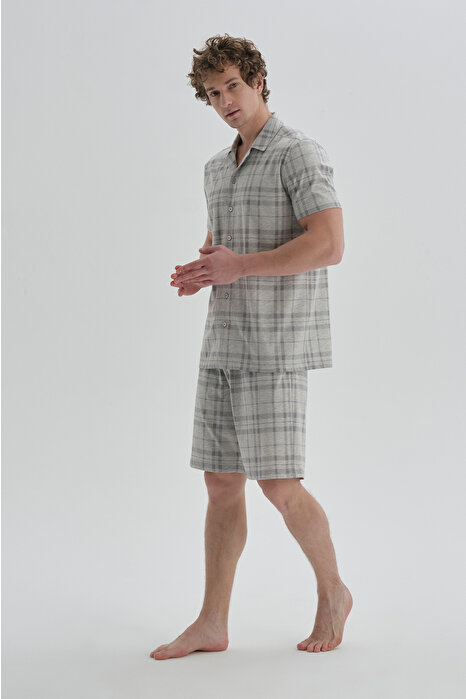 Dagi Men's Grey Short Pyjama Set