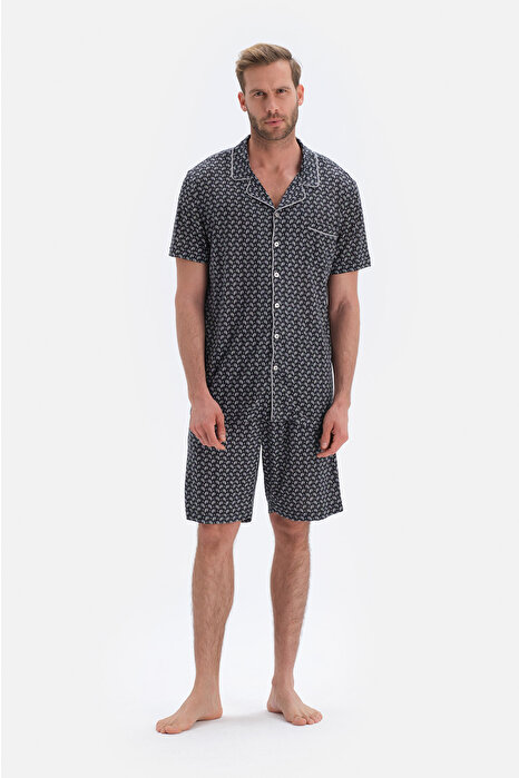 Dagi Men's Black Pyjama Set