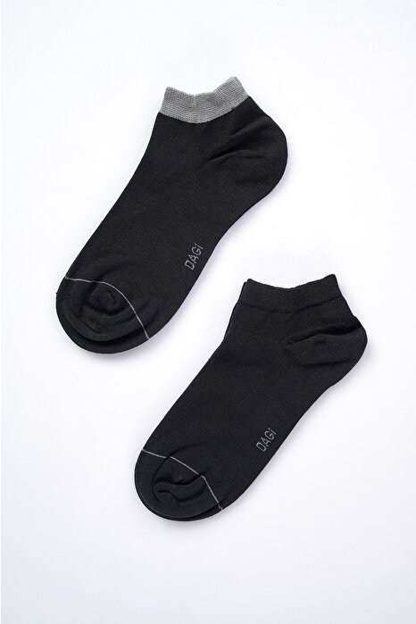Siyah Erkek 2'Li Patik Çorap