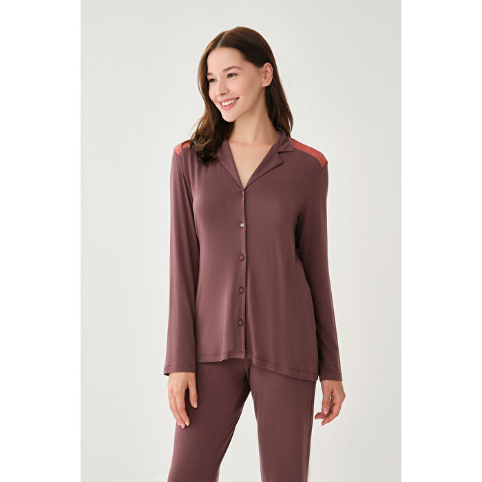 Dagi Womens Terracotta Pyjama Top21WW75004BD_KIRM | DAGI