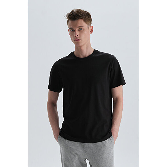 Dagi Mens Black T-Shirt22SM12067NG_SY | DAGI