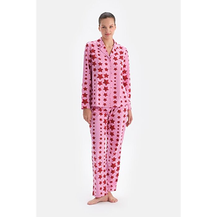 Multıcolor Kadın Gömlek Pijama Takımı24WW17816BB_300 | DAGI