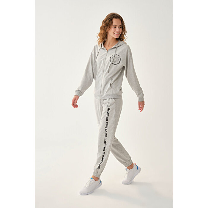 Dagi Womens Grey Melange Sweatpants21WW15004BD_GRM | DAGI