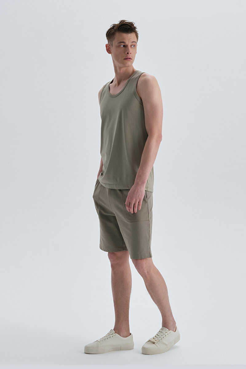 Dagi Mens Khaki Tanktop 22SM14004NG_HK | DAGI