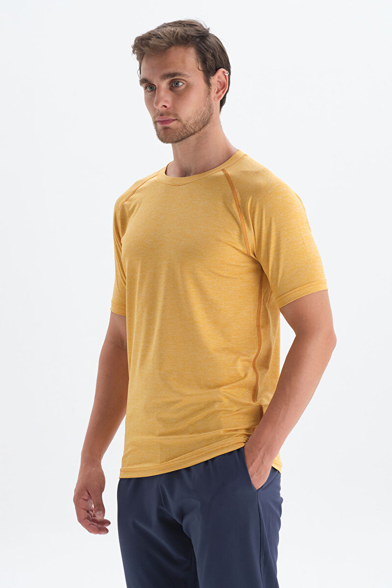 Dagi Mens Mustard T-Shirt 22SM12079UK_HAR | DAGI