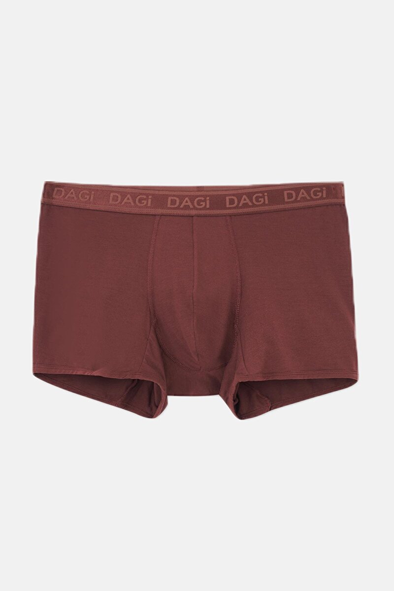 Kahverengi-Siyah 3'Lü Desenli Micro Modal Boxer 24AM28296MA_709 | DAGI