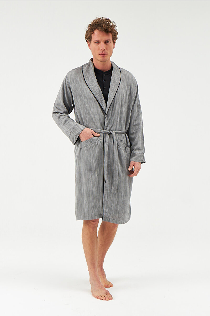 Dagi Mens Grey Melange Robe 21WM20003ME_GRM | DAGI