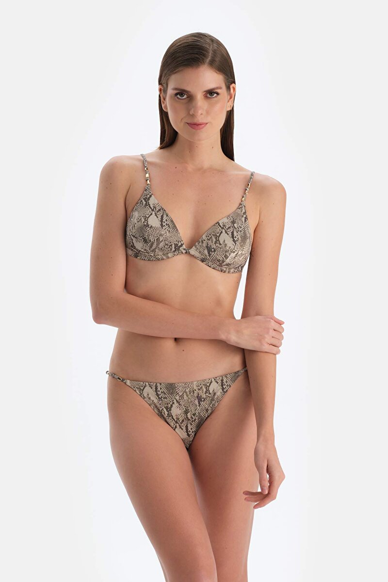 Kahverengi Leopar Düşük Bel Bikini Altı 24SW81057ST_331 | DAGI