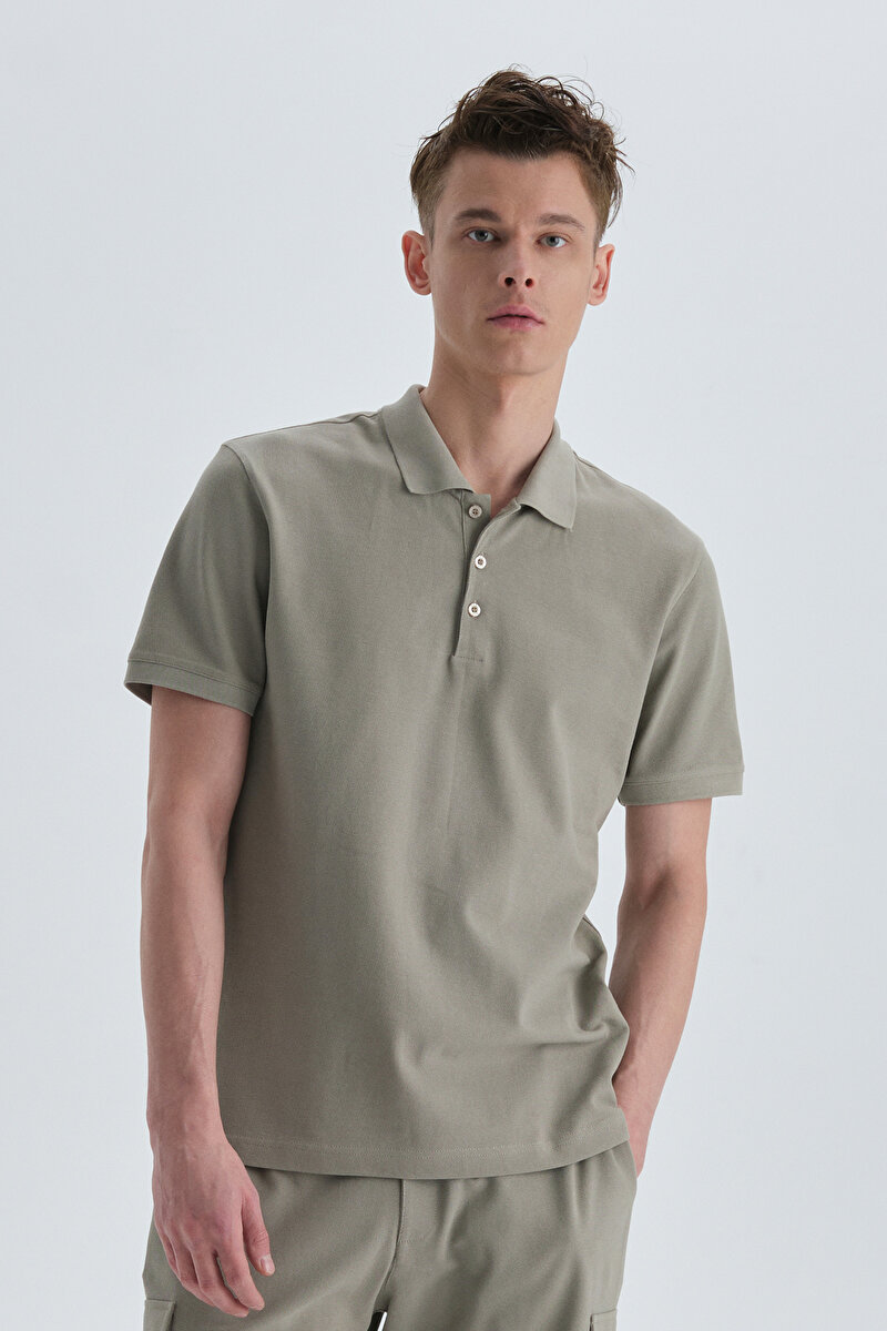 Dagi Mens Khaki T-Shirt 22SM12068NG_HK | DAGI