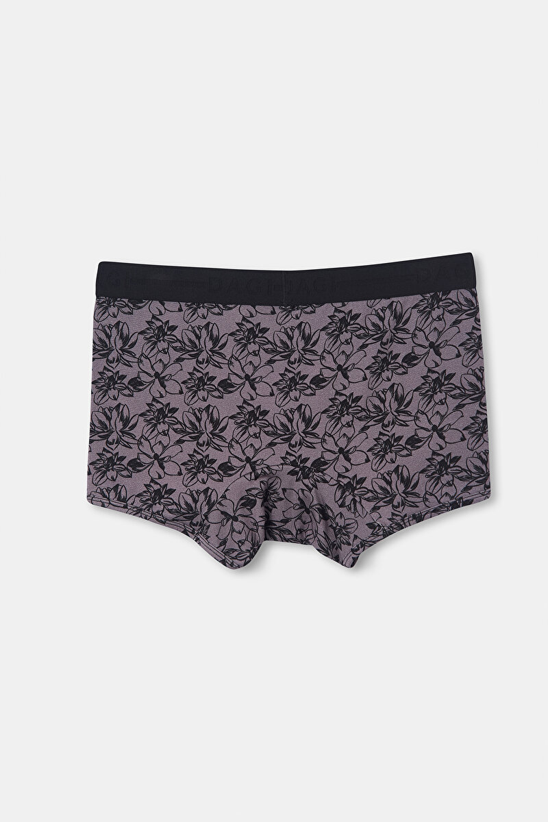 D-Men Gri Desenli Compact Penye Boxer 21WM28016MA_GR | DAGI