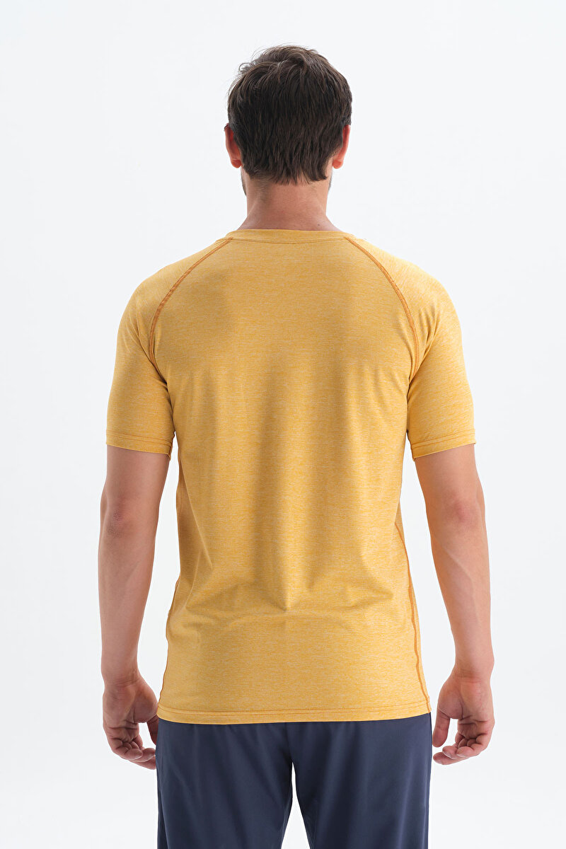 Dagi Mens Mustard T-Shirt 22SM12079UK_HAR | DAGI