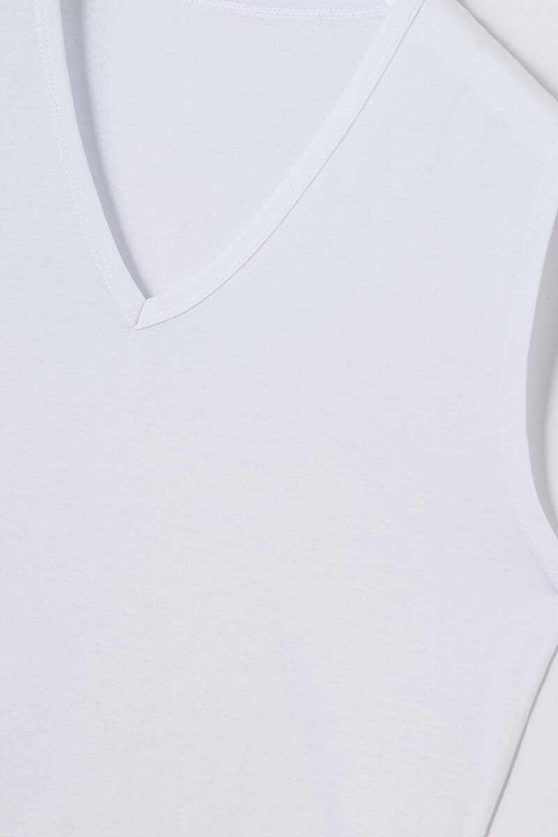 Dagi Mens White  T-Shirt Sleevless E011000130_BY | DAGI