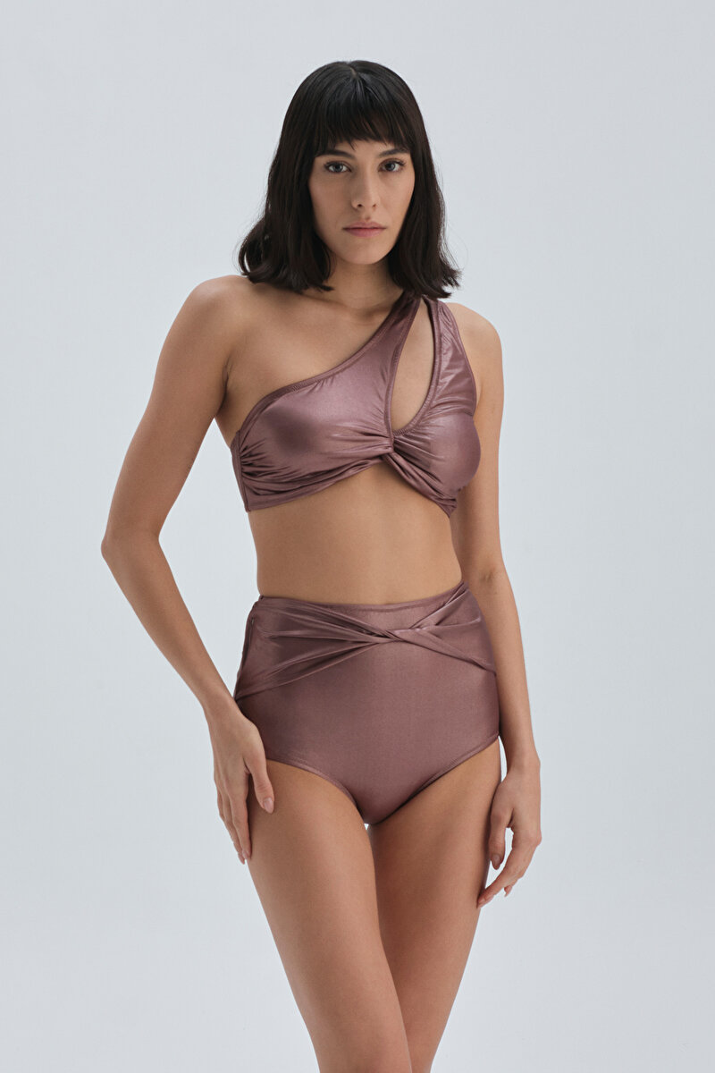 Tek Omuz Bronz Bikini Üst 22SW35047ST_BRN | DAGI