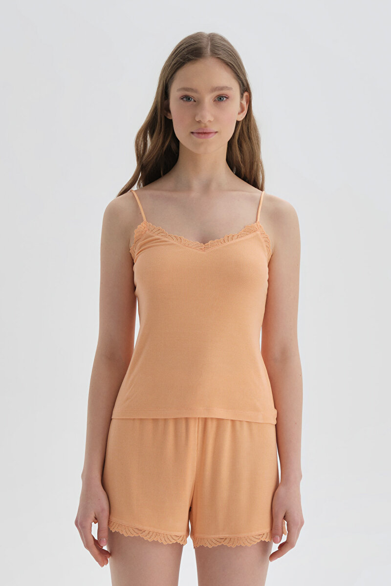 Dagi Womens Orange Tanktop 22SW13017BD_TRC | DAGI