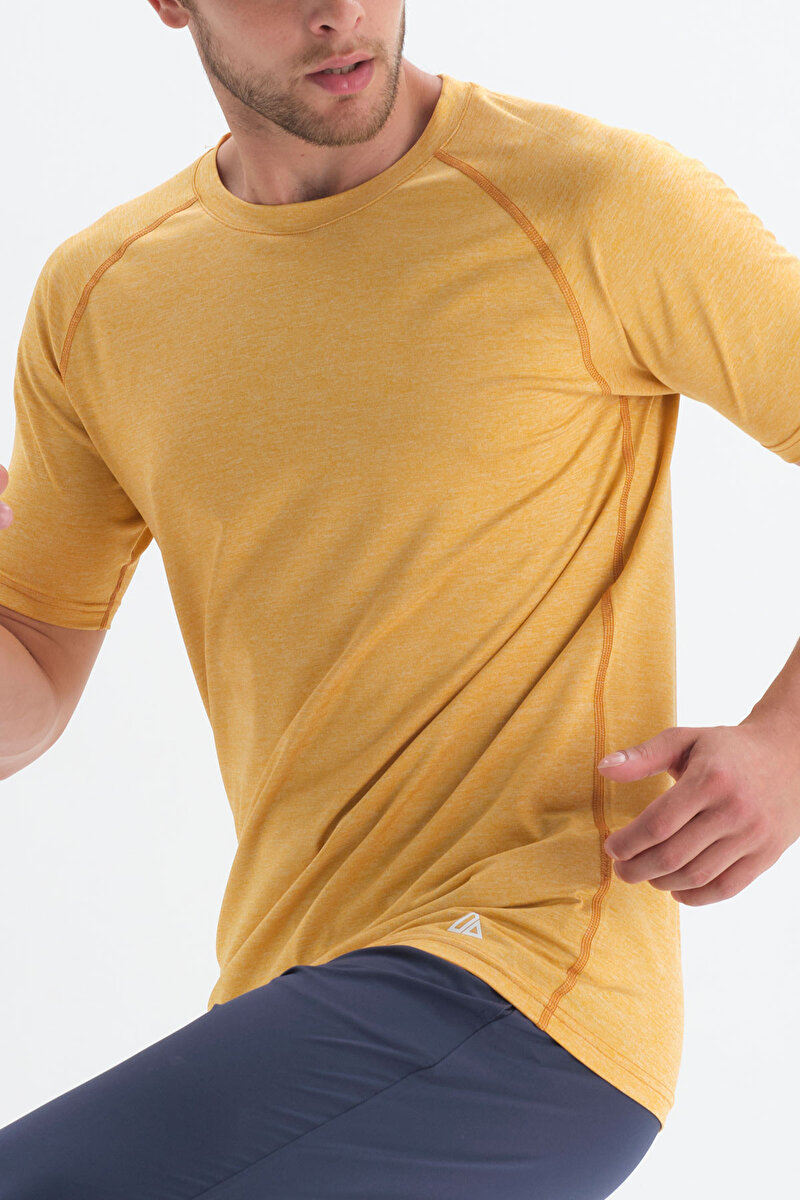 Dagi Mens Mustard T-Shirt 22SM12079UK_HAR | DAGI