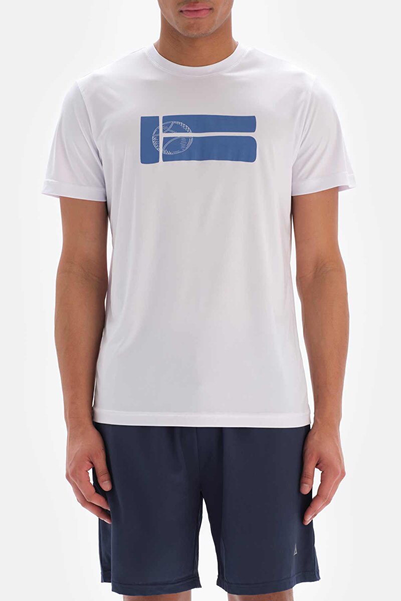 Dagi Active Beyaz Tenis Topu Baskılı T-Shirt 23SM12168ME_BY | DAGI