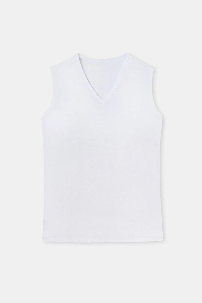 Dagi Mens White  T-Shirt Sleevless E011000130_BY | DAGI