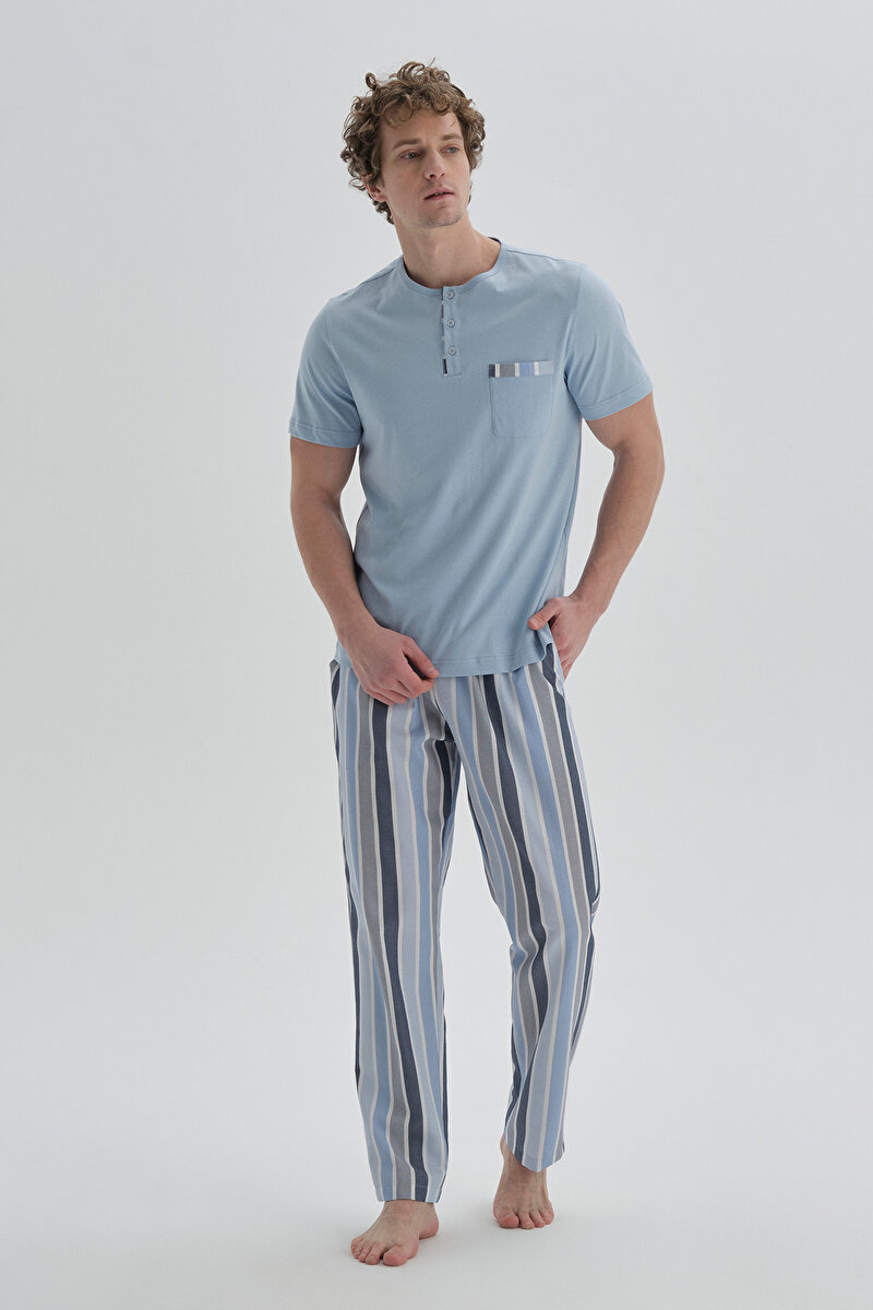 Dagi Mens Blue Pyjama Bottom 22SM48017NG_MV | DAGI