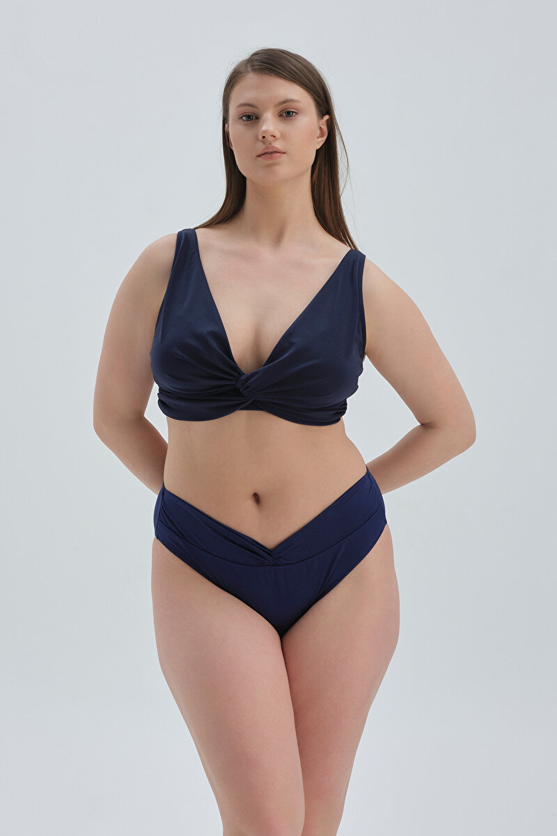 Lacivert Yüksek Bel Bikini Alt 22SW36008ST_LC | DAGI