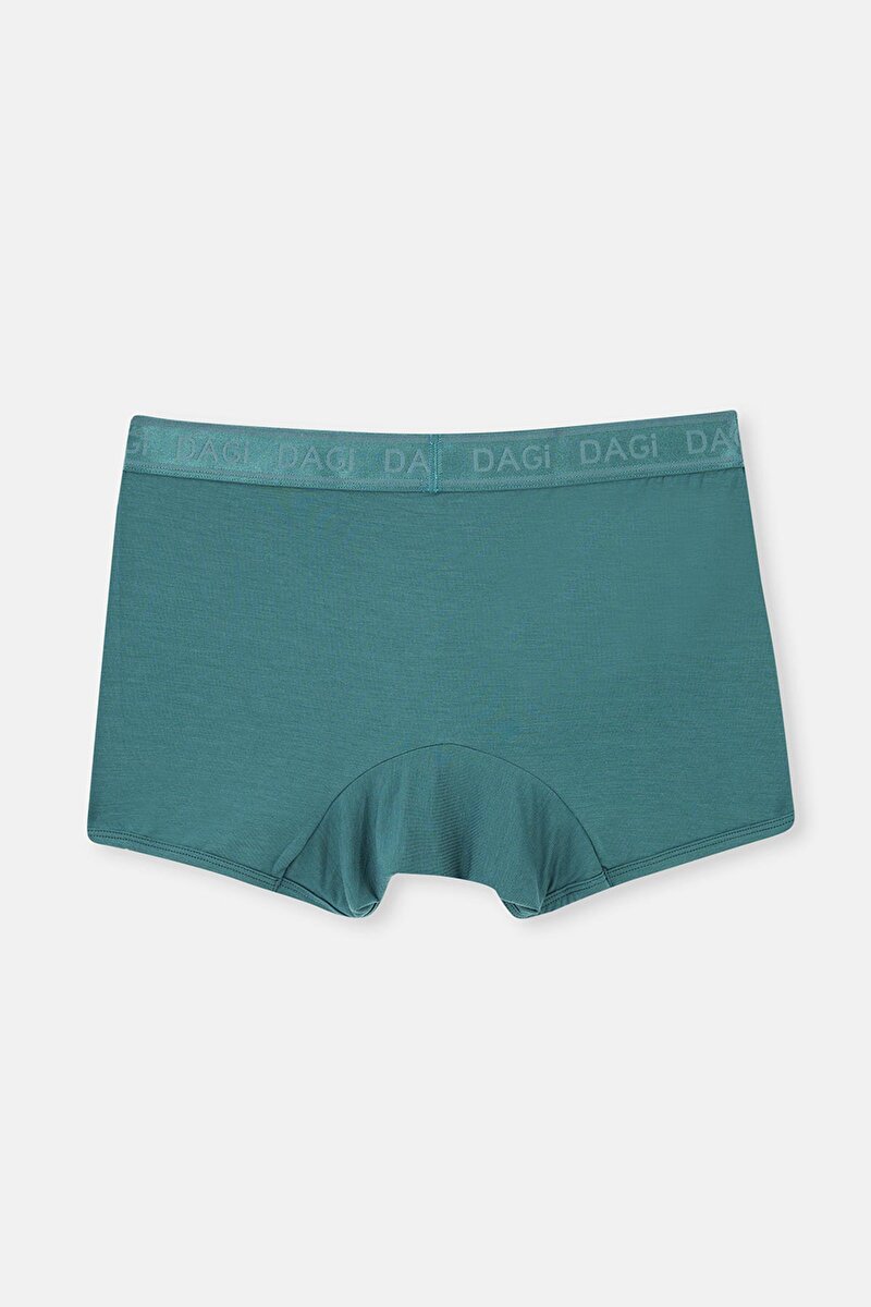 Gri-Mint-Petrol Yeşili 3'lü Düz Mıcro Modal Boxer 24AM28289MA_708 | DAGI