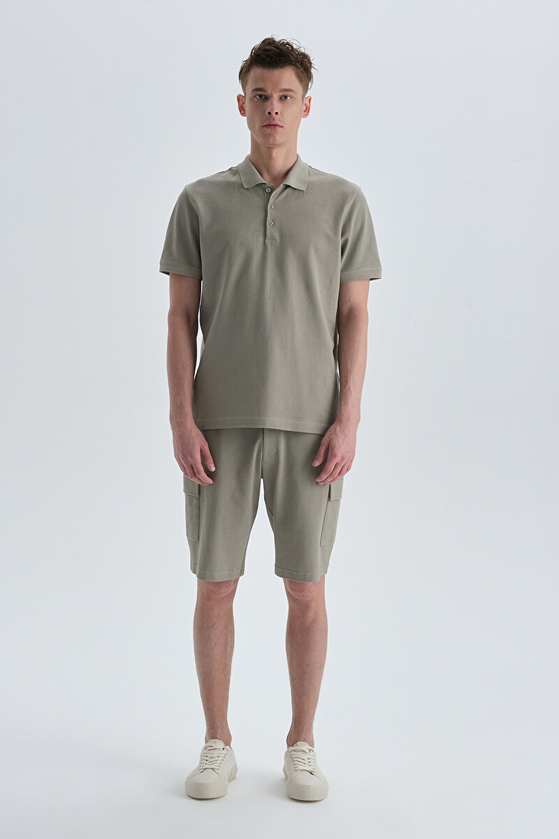 Dagi Mens Khaki T-Shirt 22SM12068NG_HK | DAGI